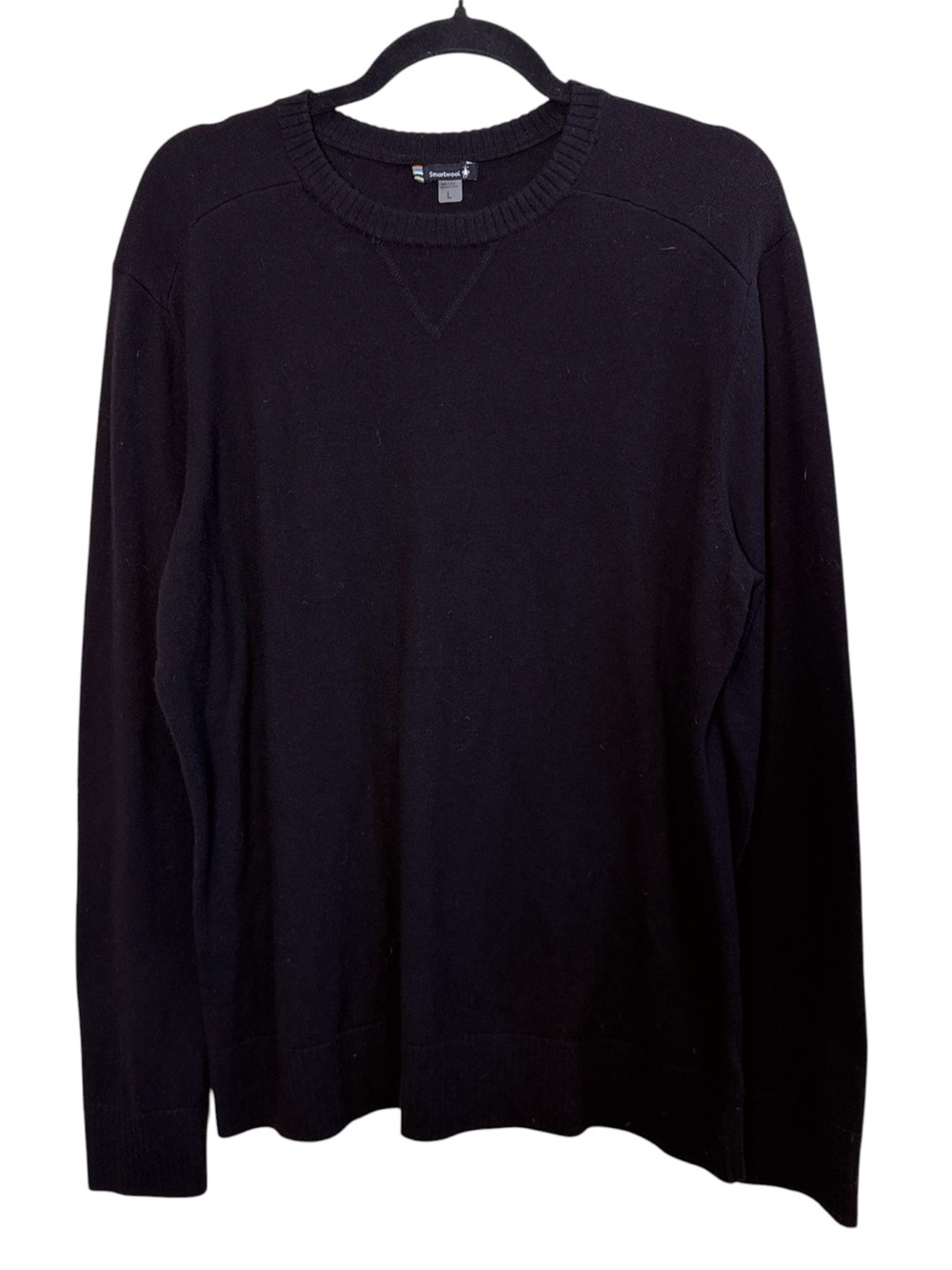 Smartwool Men's Black Crewneck Merino Wool Blend Performance Sweater sz L